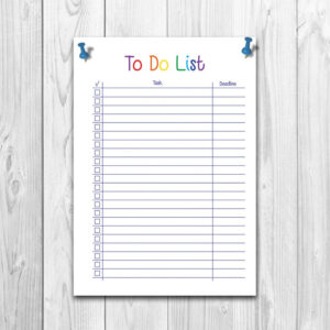 Homework List Deadline Planner To Do List Printable To Do Etsy