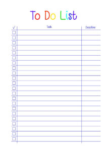 Homework List Deadline Planner To Do List Printable To Do Etsy