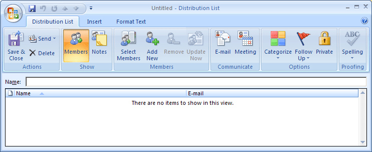 How To Create A New Distribution List Microsoft Outlook 2007 To Do 