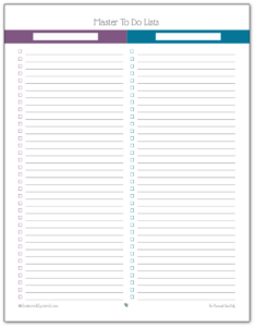 How To Use A Master To Do List To Tame A Scattered Brain