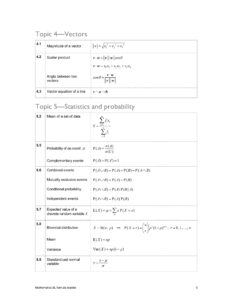 IB SL Math Formula Booklet 2022 Ingel Soong
