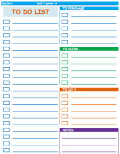 Kids To Do List Template ExcelTemplate