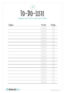 Kostenlose To Do Listen F r Lehrer Und Referendare Zum Herunterladen