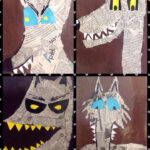Le Loup Collage Art Projects Classroom Art Projects Wolf Craft