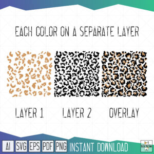 LEOPARD PRINT SVG Digital Download Files For Prints Or For Etsy
