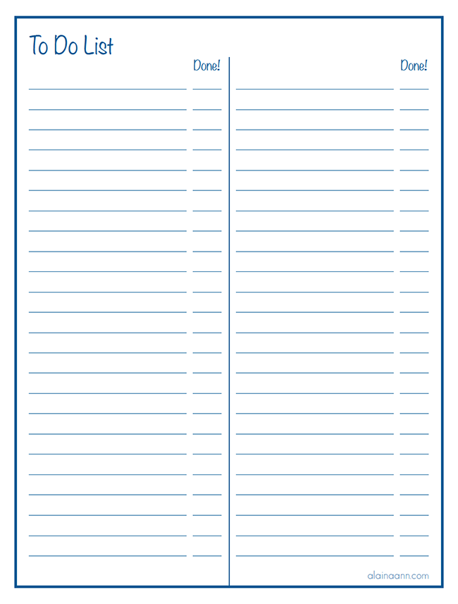 Lined Two Column To Do List Free Printable To Do Lists Printable 