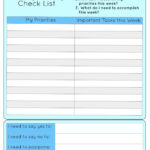List Template Weekly Planner Printable Priorities List