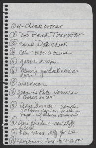 Lot Detail Madonna Handwritten To Do List