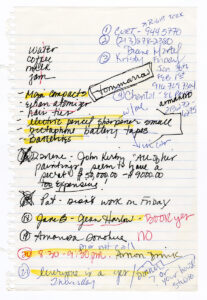 Lot Detail Madonna Handwritten To Do List