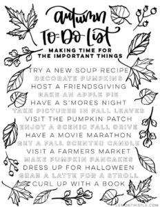 Love This Free Printable Fall Bucket List Autumn To Do List Making