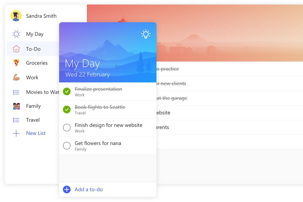 Microsoft To Do Is A New App That Replaces Wunderlist The Verge