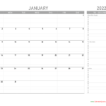 Monthly 2022 Calendar With To Do List Calendar Quickly