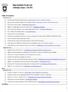 New Student To Do Checklist1