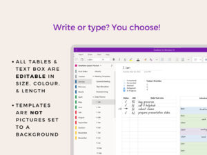 OneNote Template Onenote Digital Planner Task List Etsy