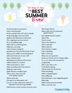 Plan An Unforgettable Summer With This Bucket List Of Activities