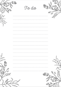 Pretty And Simple Black White To do List Free Printable Downloads