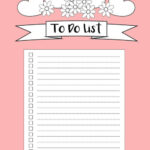 Pretty Pink Printable To Do List