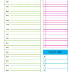 Printable Daily Docket Etsy Daily Planner Printable Daily Docket