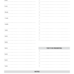 Printable Daily Planner With Hourly Schedule To Do List AM PM Time