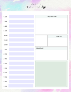 Printable Daily To Do List Template To Get Things Done