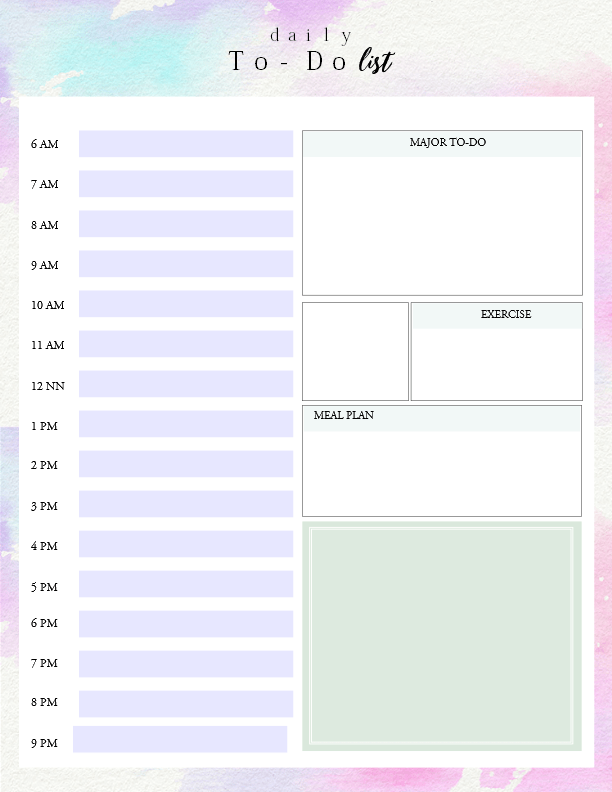 Printable Daily To Do List Template To Get Things Done 