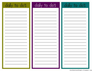 Printable Little Daily To Do List s Checklist Template List
