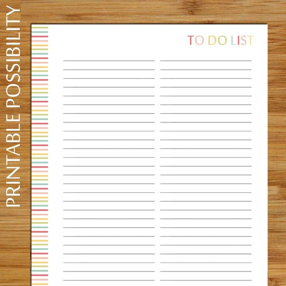 Printable Master To Do List Colorful Overall To Do List For