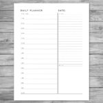 Printable Minimalist Daily Planner Daily Schedule Daily Etsy