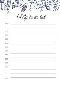 Printable My To Do List To Download For Filofax Kikki K A4 HQ