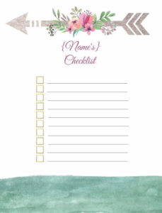 Printable To Do List
