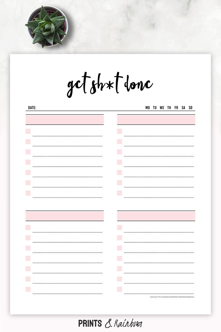 Printable To Do List Daily To Do List Productivity Planner Etsy To 