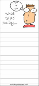 Printable To Do List For Kids