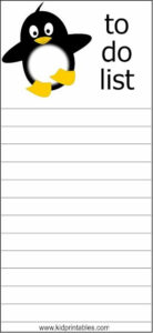 Printable To Do List For Kids