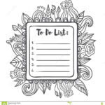 Printable To Do List Page Stock Illustration Illustration Of