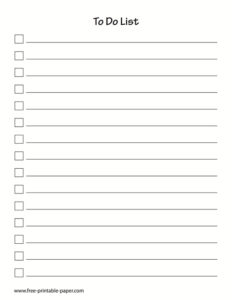 Printable To Do List Templates Template Business PSD Excel Word PDF