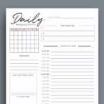 Productivity Planner Schedule Planner To Do List Etsy Schedule