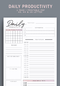 Productivity Planner Schedule Planner To Do List Organization