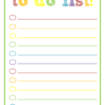 Rainbow To Do List Courtesy Of Clean Mama Printables Pdf Google