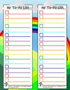 Rainbow To Do List For Kids Woo Jr Kids Activities