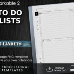 Remarkable 2 TO DO List Templates Digital Download Etsy