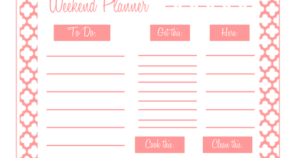 RnlMusings Printable Weekend Planner