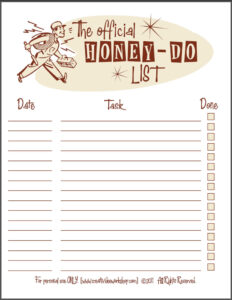 Share The CreativiDee Workshop Honey Do List Honey Do To Do List