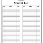 Student List Template Free Formats Excel Word