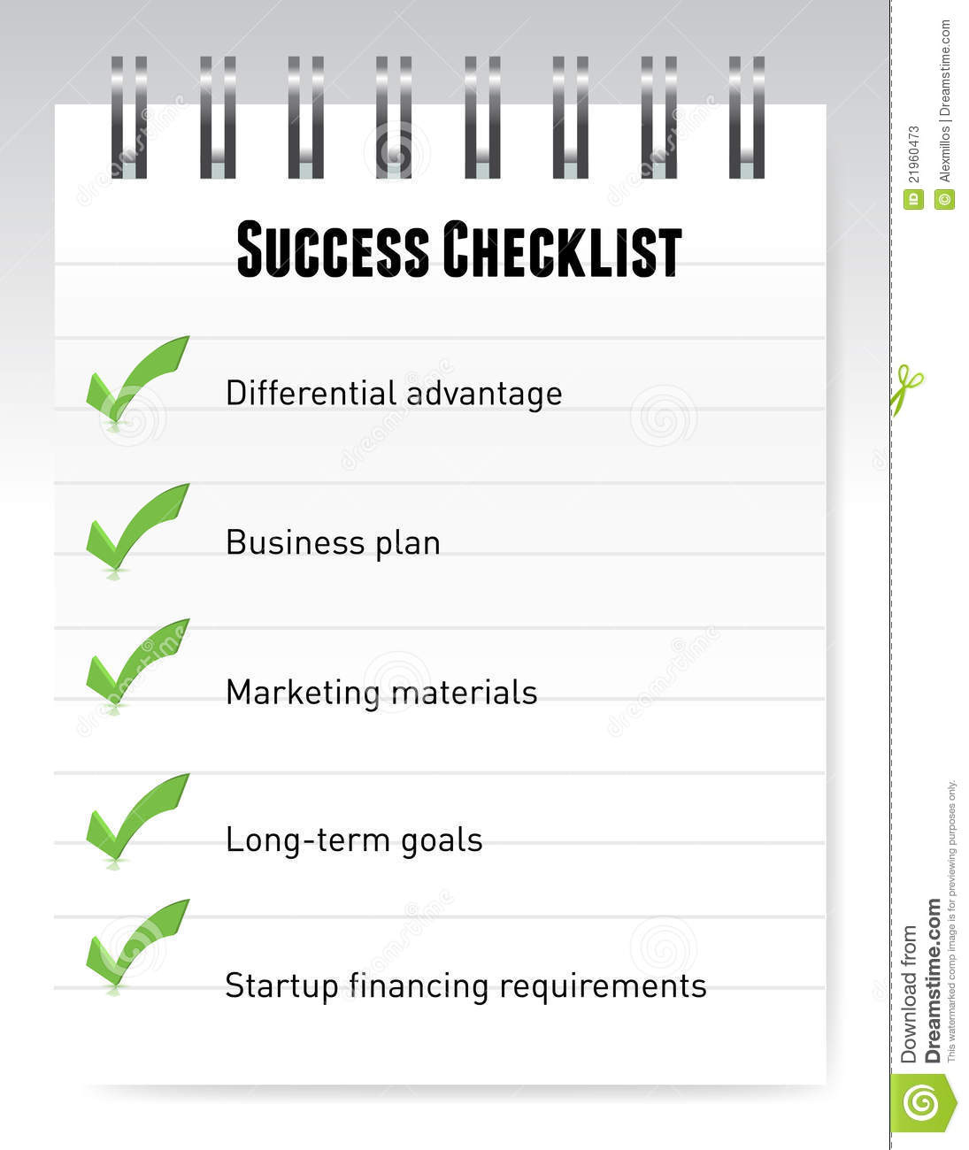 Success Checklist Notepad Illustration Design Stock Vector 
