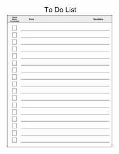 The Glamorous 50 Editable Checklist Template Word Culturatti With