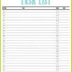 This Printable Master Task List Has A Check Mark Box For When You Start