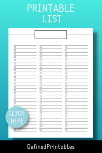 Three Column To Do List Printable Etsy To Do Lists Printable To Do
