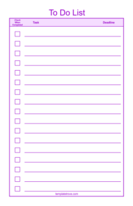 To Do Checklist Template 2