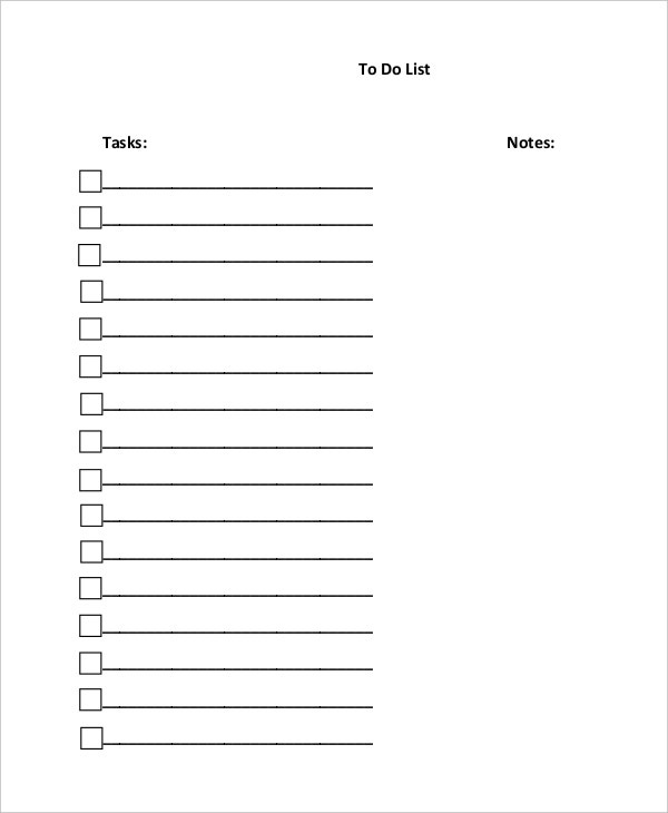 To Do List 13 Free Word Excel PDF Documents Download Free 