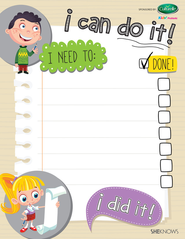 To do List For Kids Free Printable Coloring Pages